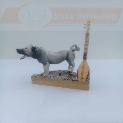 Kangal Köpekli Sazlı Biblo